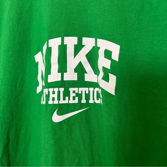 The Nike Tee Athletic Cut Unisex T Shirt Large Green Short Sleeve 100% Cotton - Picture 4 of 9
